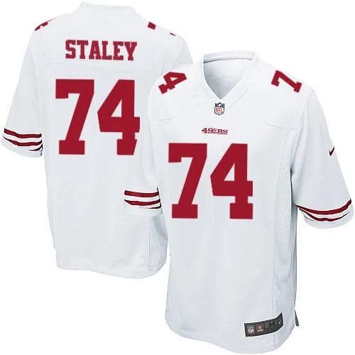 Men San Francisco 49ers #74 Joe Staley Nike White Game Player NFL Jersey